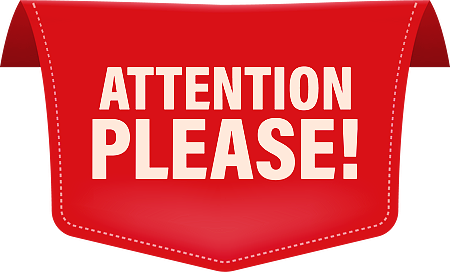 Attention please concept vector illustration of important an