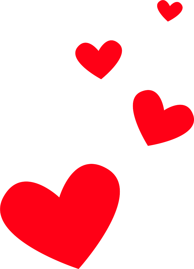 Red Floating Hearts
